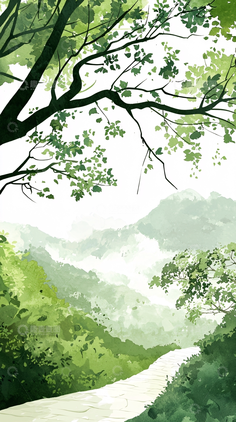 高清大图下载【趣麦麦图】水墨山水画227