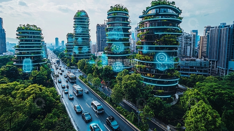 高清大图下载【趣麦麦图】绿色生态智能城市