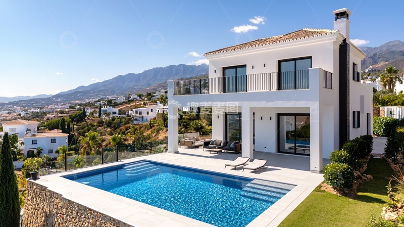 高清大图下载【趣麦麦图】山景泳池别墅