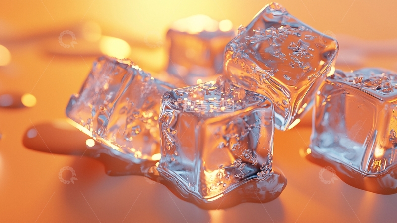 高清大图下载【趣麦麦图】阳光下融化的冰块