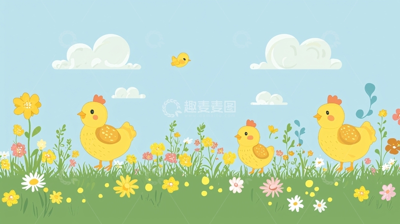 高清大图下载【趣麦麦图】小鸡