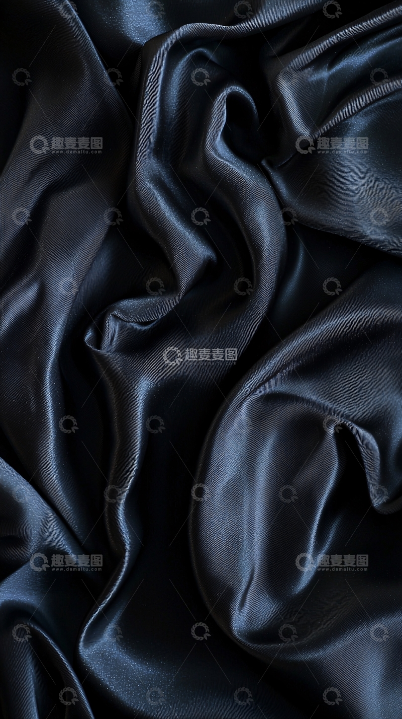 高清大图下载【趣麦麦图】深色丝绸褶皱质感背景
