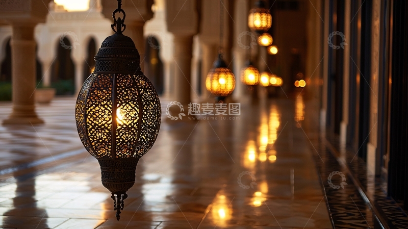 高清大图下载【趣麦麦图】阿拉伯风格吊灯