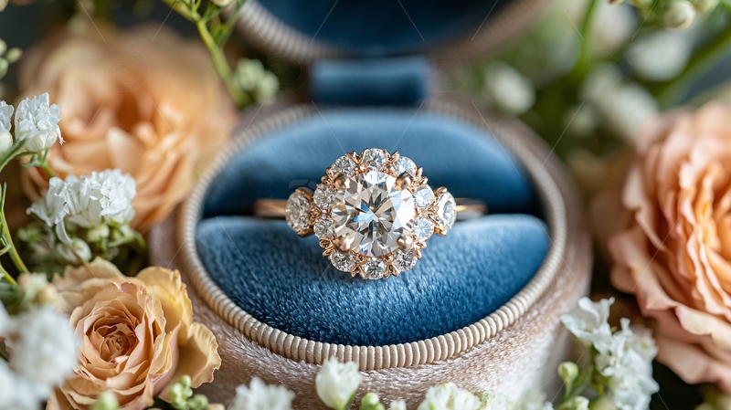 精致的钻石戒指