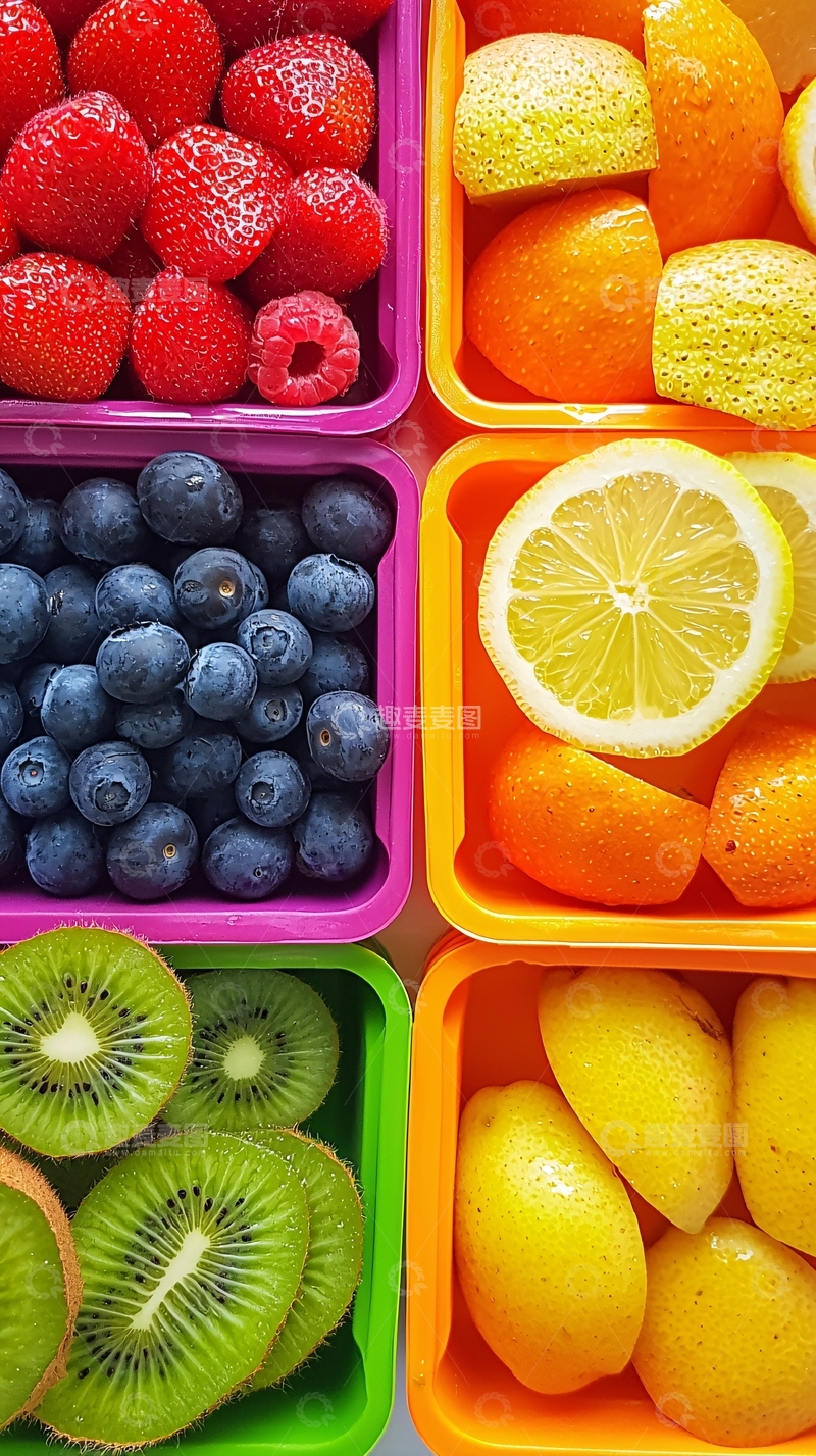 高清大图下载【趣麦麦图】彩色水果拼盘