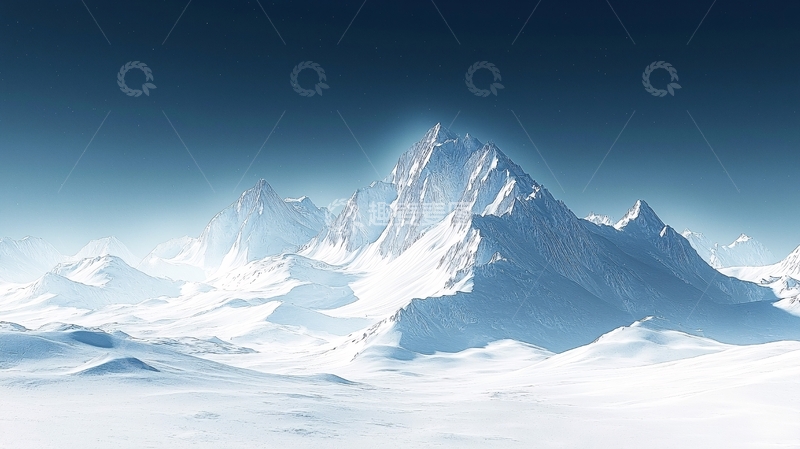 高清大图下载【趣麦麦图】冰雪覆盖的山峰