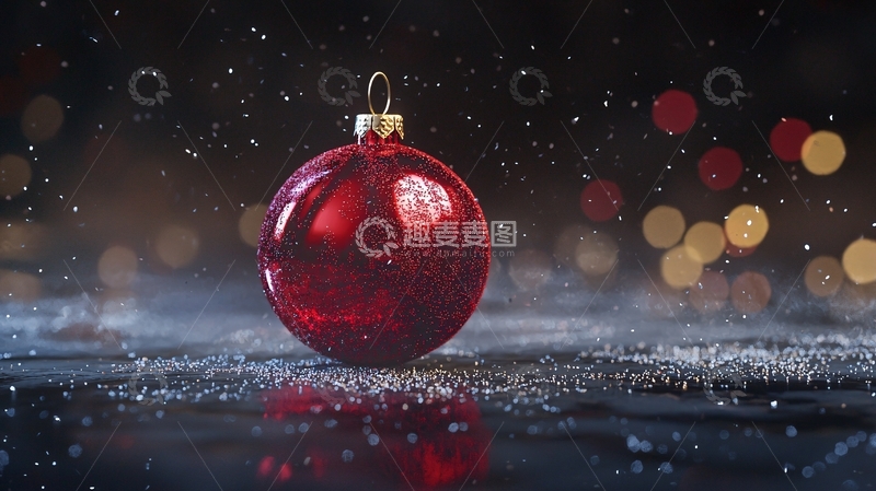 高清大图下载【趣麦麦图】圣诞红球