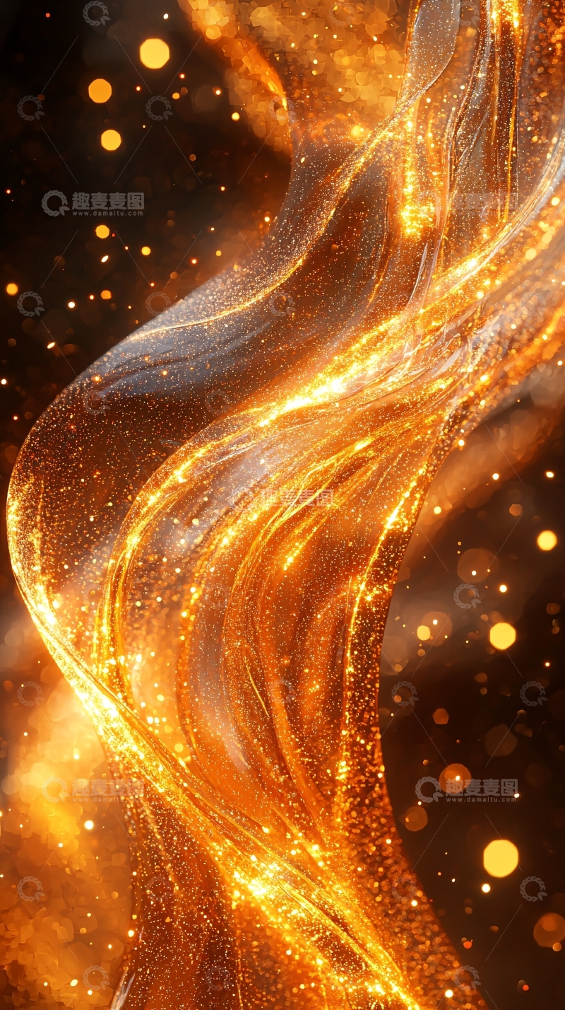 高清大图下载【趣麦麦图】流动的金色光线