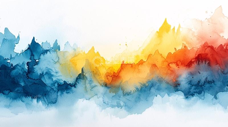 高清大图下载【趣麦麦图】抽象水彩画