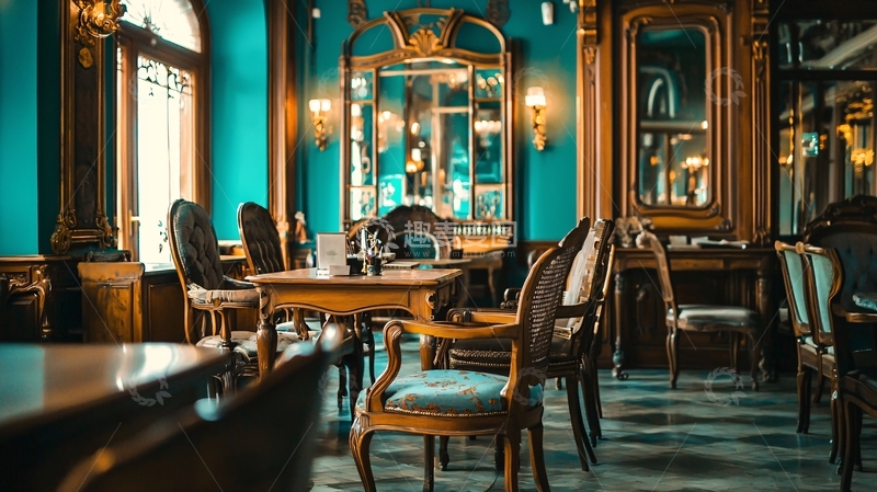 高清大图下载【趣麦麦图】复古欧式咖啡厅