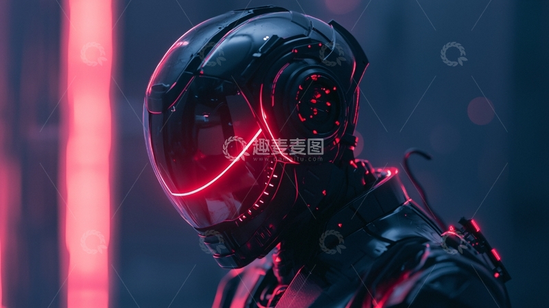 高清大图下载【趣麦麦图】未来科技感机器人