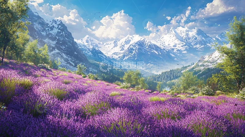 高清大图下载【趣麦麦图】薰衣草田