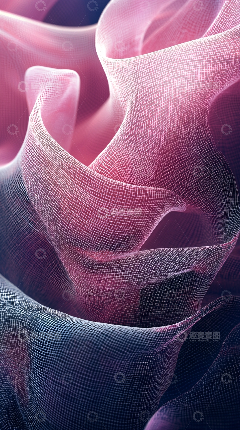 高清大图下载【趣麦麦图】粉色轻纱
