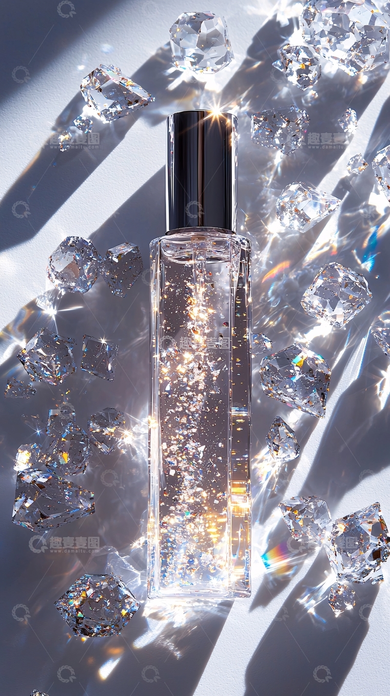 高清大图下载【趣麦麦图】香水瓶与钻石的闪耀