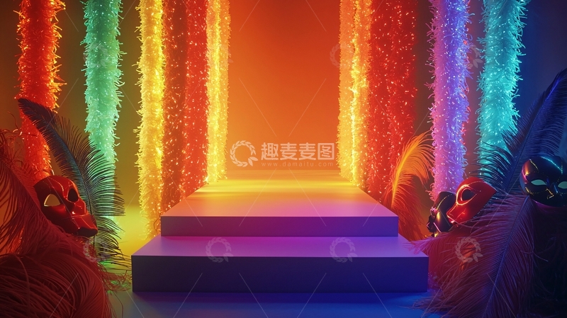 高清大图下载【趣麦麦图】彩虹阶梯