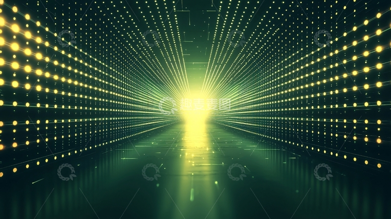 高清大图下载【趣麦麦图】绿光隧道