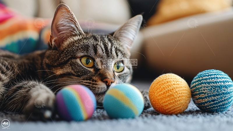 高清大图下载【趣麦麦图】猫咪玩具