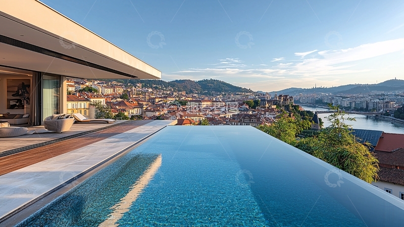 高清大图下载【趣麦麦图】无边际泳池