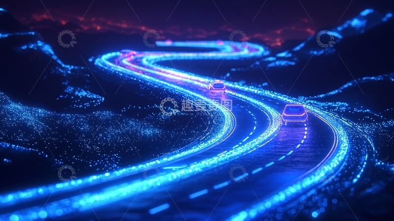 高清大图下载【趣麦麦图】未来科技感公路