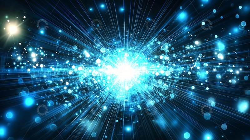 高清大图下载【趣麦麦图】蓝色能量爆裂