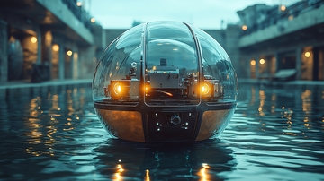 透明球形水下机器人