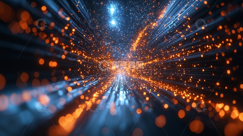 高清大图下载【趣麦麦图】光线粒子隧道