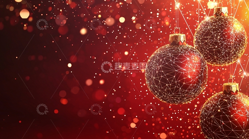高清大图下载【趣麦麦图】圣诞红球