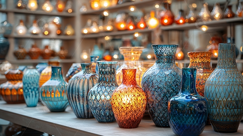 高清大图下载【趣麦麦图】彩色玻璃瓶