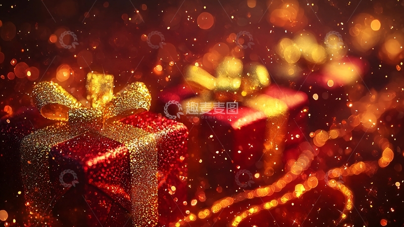 高清大图下载【趣麦麦图】红色礼物盒