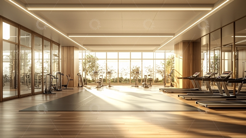 高清大图下载【趣麦麦图】高端公寓健身房