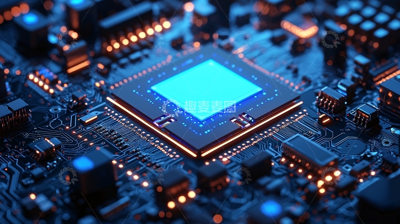 高清大图下载【趣麦麦图】微芯片的特写