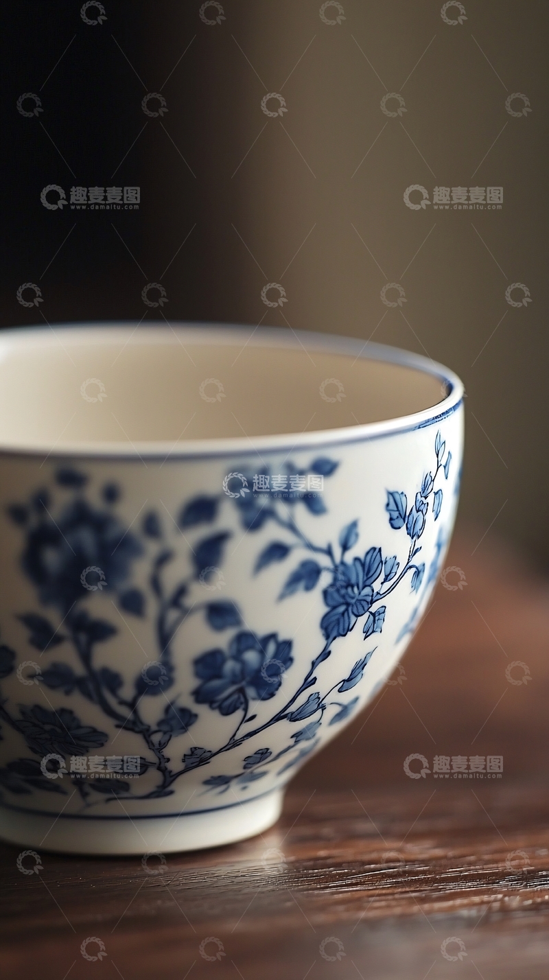 高清大图下载【趣麦麦图】青花瓷碗