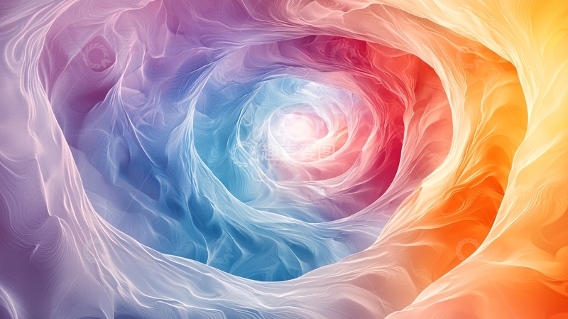 高清大图下载【趣麦麦图】彩色丝绸漩涡