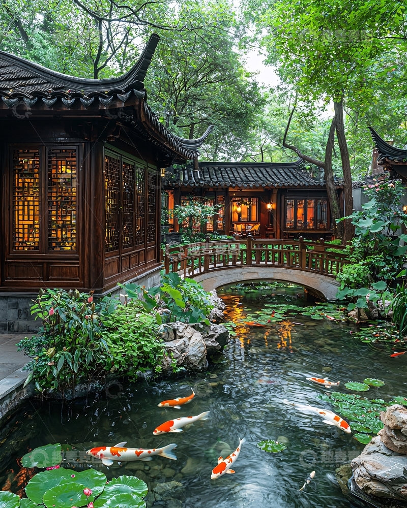 高清大图下载【趣麦麦图】中式园林
