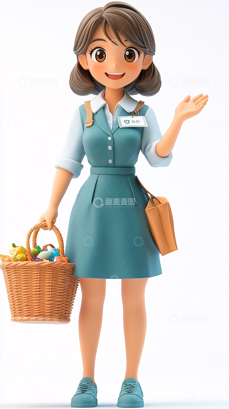 高清大图下载【趣麦麦图】卡通女孩48