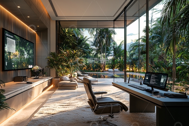 高清大图下载【趣麦麦图】极简现代风格家居办公室