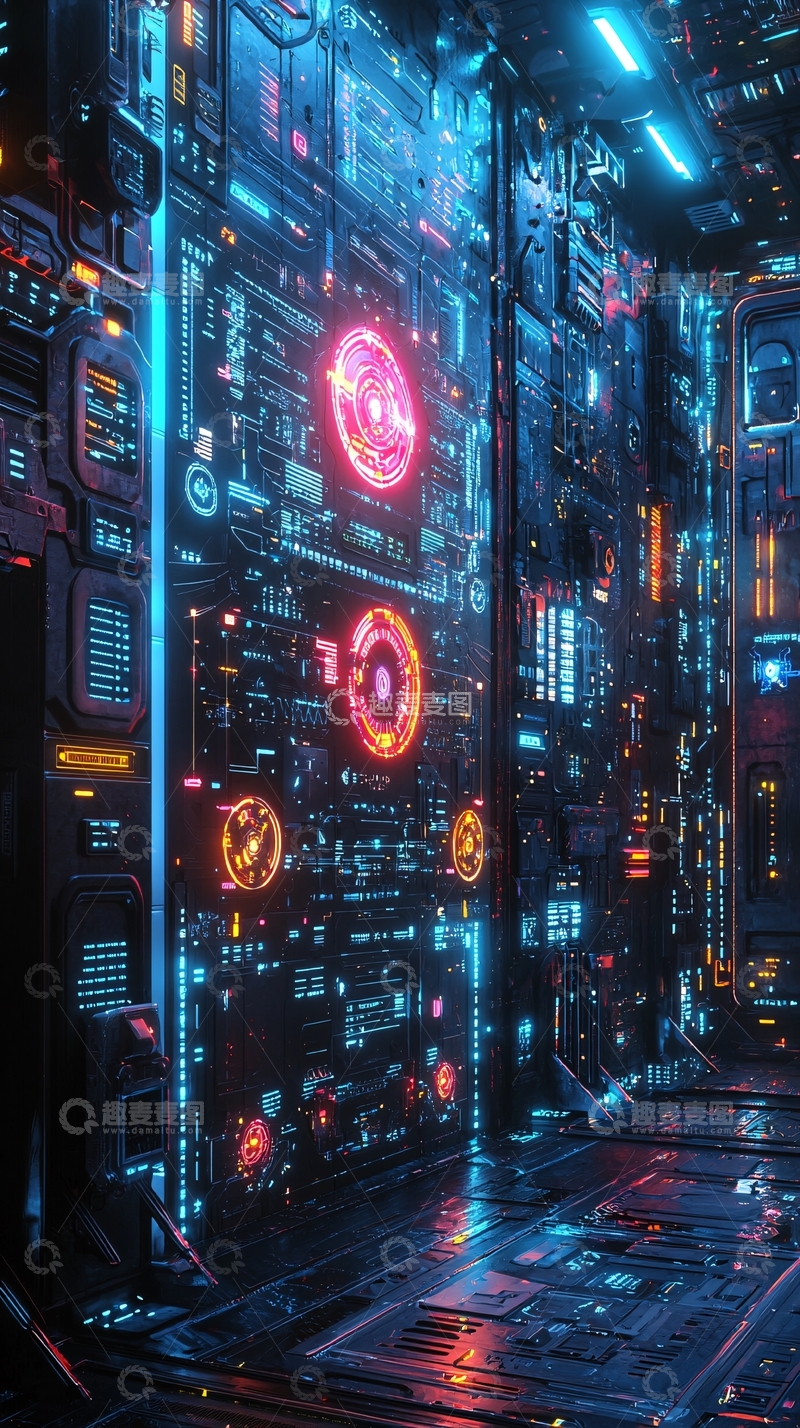 高清大图下载【趣麦麦图】未来科技感走廊