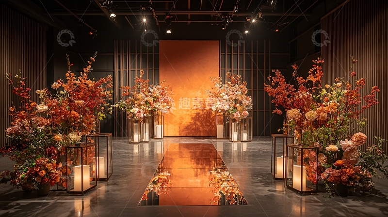 高清大图下载【趣麦麦图】橙色调浪漫婚礼现场