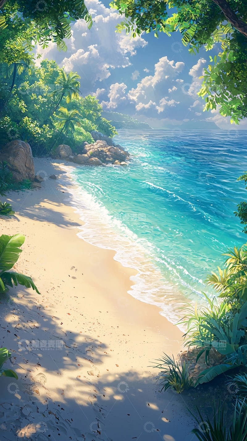 高清大图下载【趣麦麦图】热带海滩风景如画