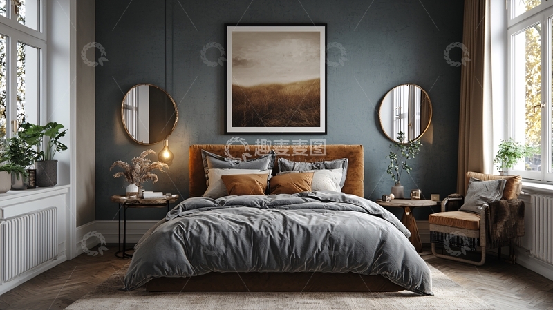 高清大图下载【趣麦麦图】现代极简卧室设计