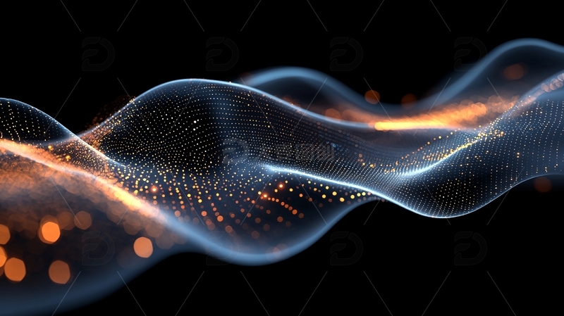 高清大图下载【趣麦麦图】光线粒子波浪流动