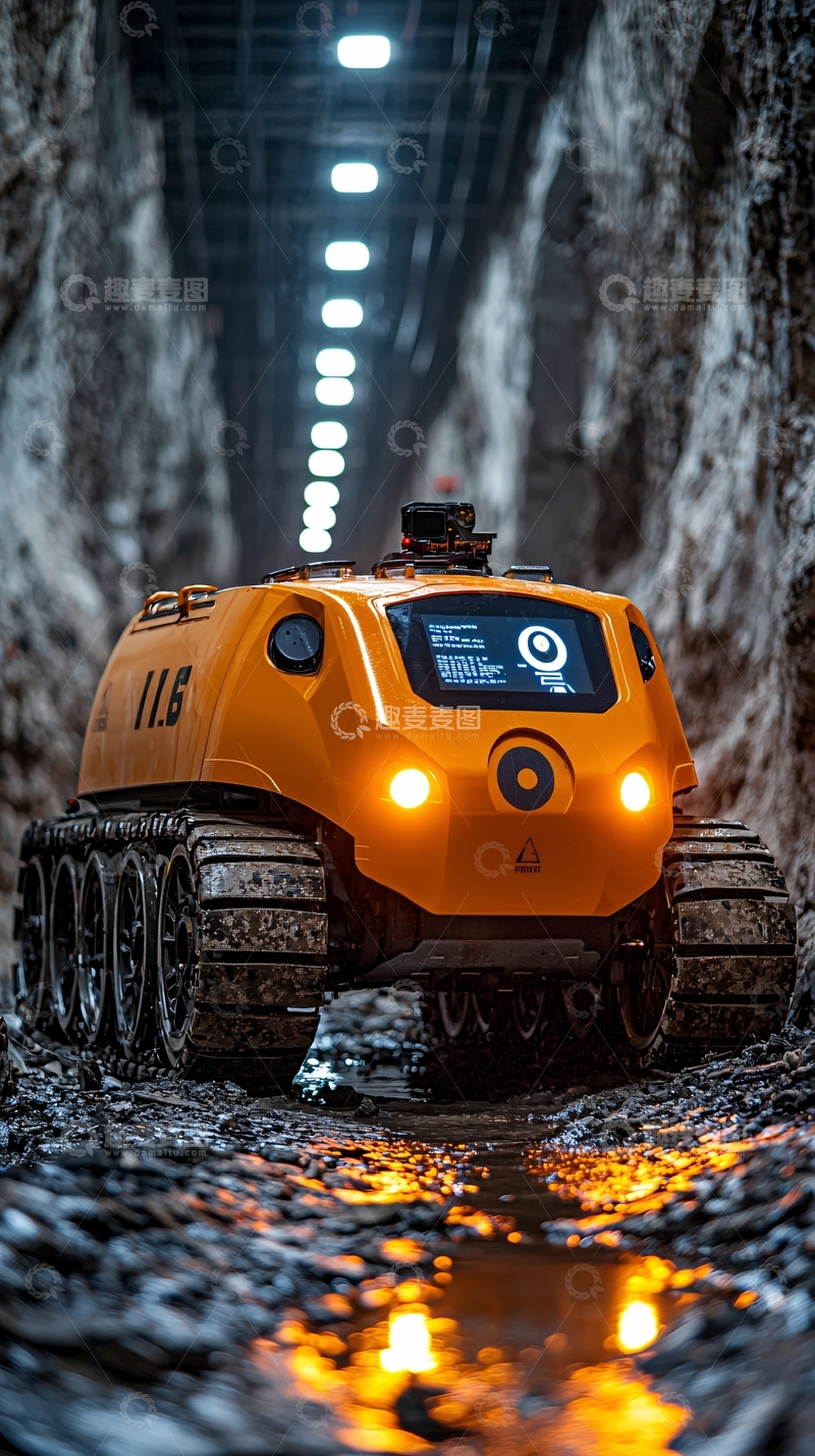 高清大图下载【趣麦麦图】矿山机器人