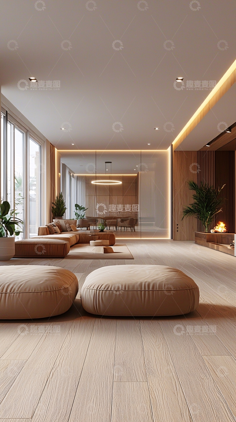 高清大图下载【趣麦麦图】现代简约风格客厅设计