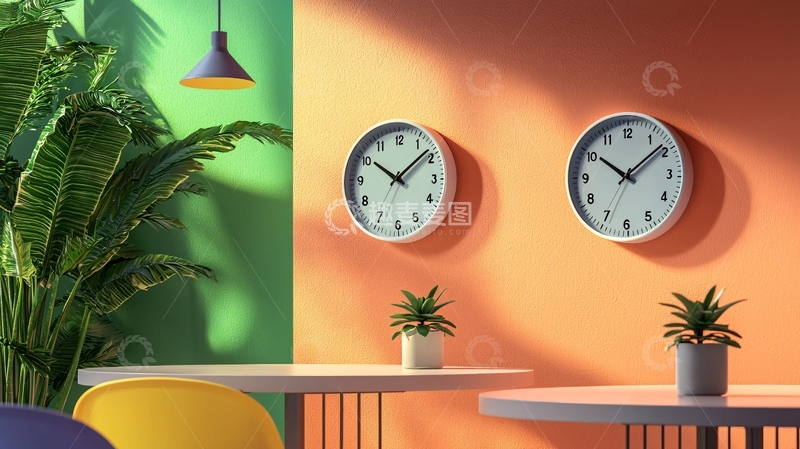 高清大图下载【趣麦麦图】极简风格室内挂钟
