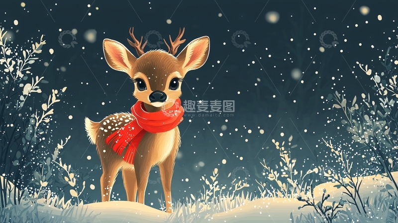 高清大图下载【趣麦麦图】可爱小鹿