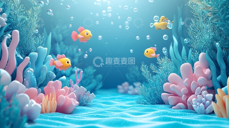 高清大图下载【趣麦麦图】海底世界卡通