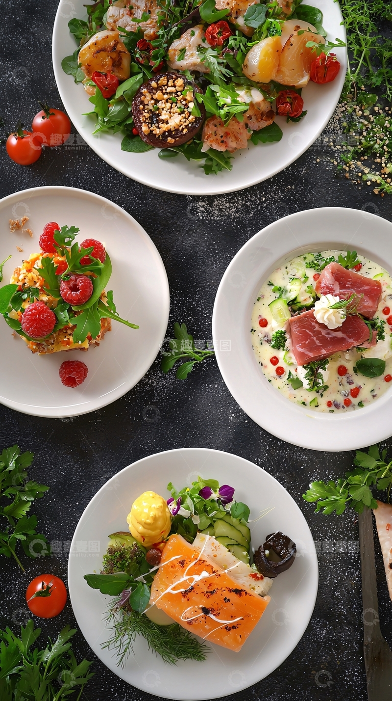 高清大图下载【趣麦麦图】美味健康西式料理