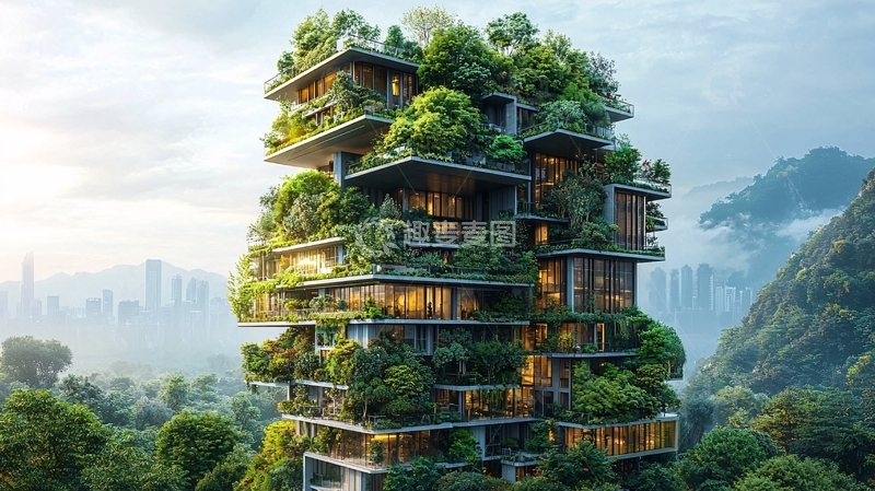 高清大图下载【趣麦麦图】绿色生态建筑