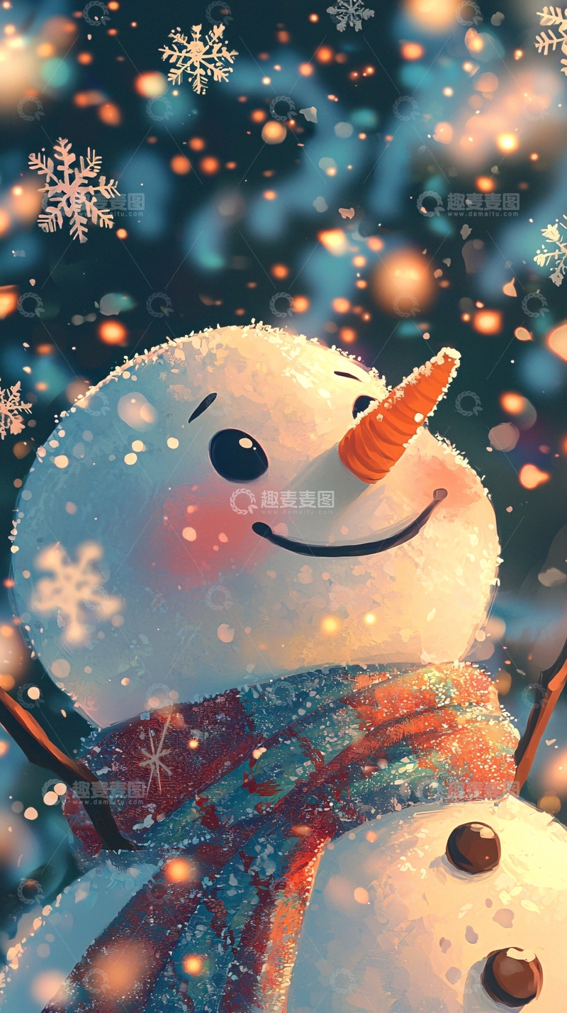 高清大图下载【趣麦麦图】可爱雪人