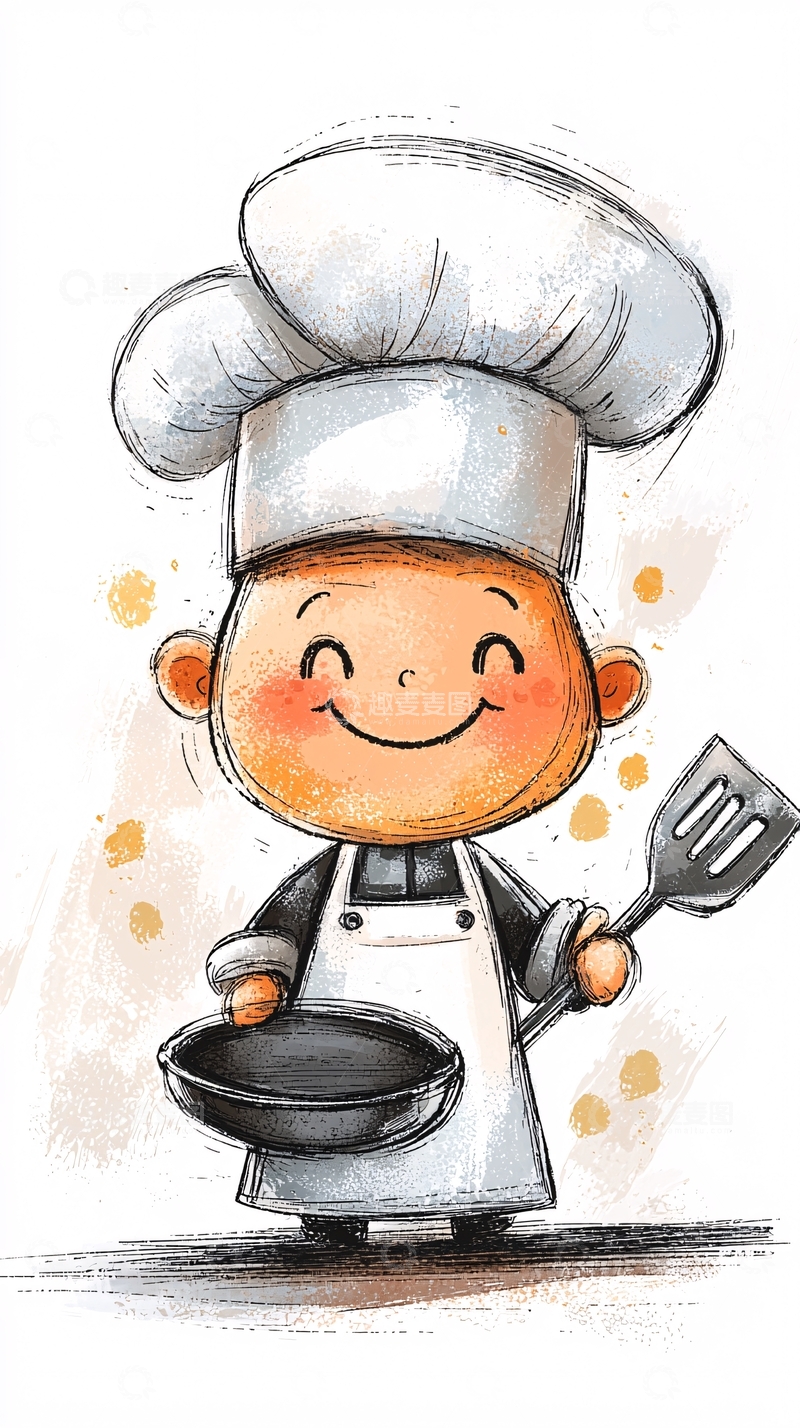 高清大图下载【趣麦麦图】卡通厨师